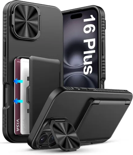 Vista 57 de ATATOO Funda Cartera para iPhone Air, Portador de Tarjetas Integrado (3-5 Tarjetas) [Bloqueo RFID] y Cubierta Deslizante para Cámara, Protección