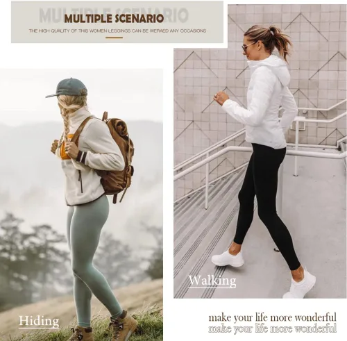 Vista 2 de Melitolay Leggings para el día de San Patricio para mujer, leggings de cintura alta con trébol verde irlandés para mujer, mallas de yoga
