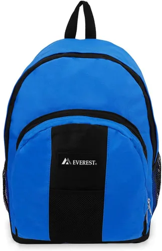 Vista 2 de Everest Equipaje Mochila con frontal y bolsillos laterales, AzulNegro), BP2072-RBLBK