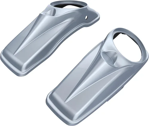Vista 22 de Tapas para bocinas de motocicleta aptas para 2014+ Harley Touring Hard Saddle Bags - Whisky ámbar, 8 pulgadas Amber Whiskey