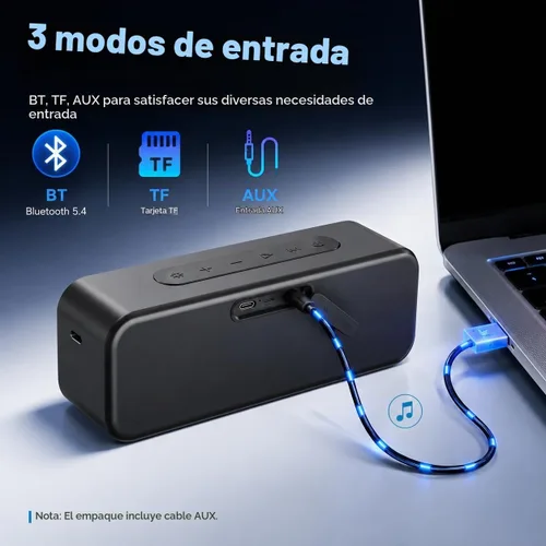 Vista 8 de IKT Altavoz Bluetooth portátil, sonido HD de 20 W, IPX7 impermeable, inalámbrico, gran sonido y graves profundos, emparejamiento TWS, 30 horas