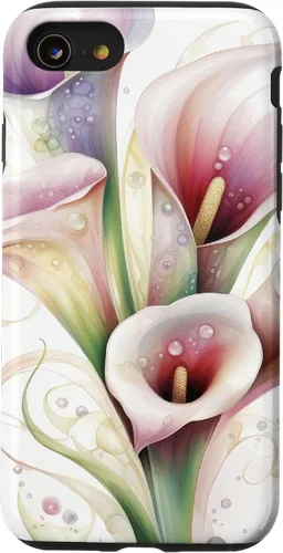 Vista 18 de iPhone 12 Pro Max Calla Lilies Flower Floral Watercolor Case