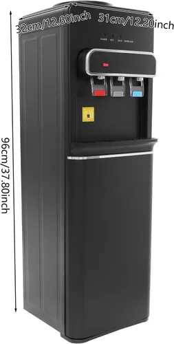 Vista 6 de Dispensador de enfriador de agua de carga inferior, dispensador de agua para botella de 5 galones, 3 ajustes de temperatura, dispensador de agua