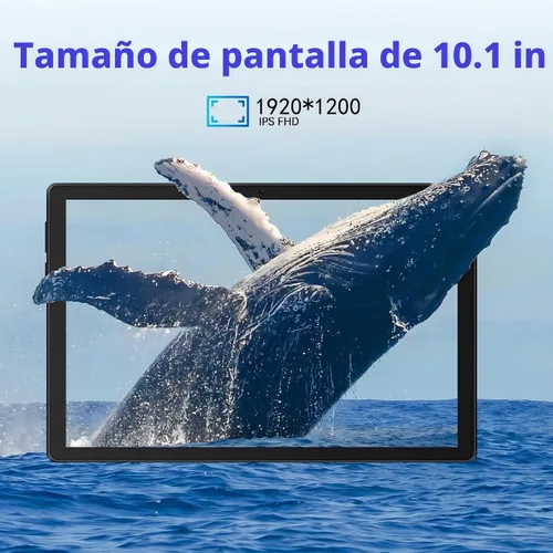 Vista 6 de Tablet Android de 10.1 pulgadas, 4G LTE Dual SIM, 24 GB de RAM, 256 GB de almacenamiento, soporta extensión de 1 TB, pantalla táctil IPS, cámara