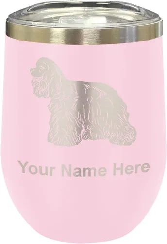 Vista 16 de LaserGram Vaso de vino de acero inoxidable de doble pared, grabado personalizado incluido (negro)