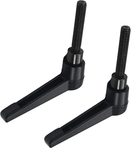 Vista 34 de Othmro 1 manija de palanca de sujeción con rosca M10, palanca de trinquete de botón de aleación de aluminio, mango de bloqueo ajustable con perno 1
