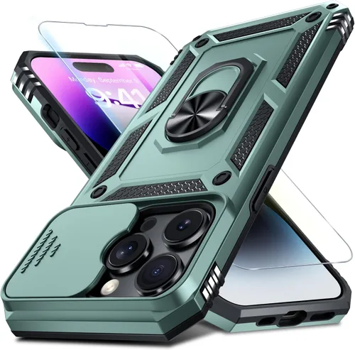 Vista 39 de Janmitta Funda para iPhone 8 Plus/7 Plus/6 Plus, Cubierta de Teléfono con Cubierta Deslizante Integrada para Lente de Cámara + Protector
