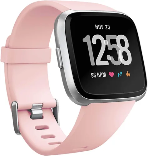 Vista 9 de Wepro Correa compatible con correas Fitbit Versa 2 para mujeres y hombres, correa suave compatible con bandas Fitbit Versa, correa deportiva Beige