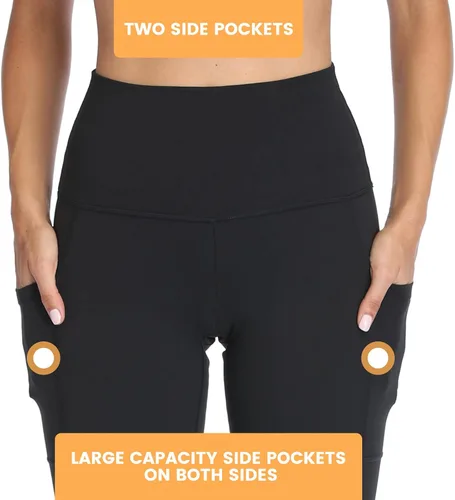 Vista 3 de Tnnzeet - Leggings de talle alto para mujer pantalones deportivos suaves estampados con control de abdomen para entrenamiento o yoga