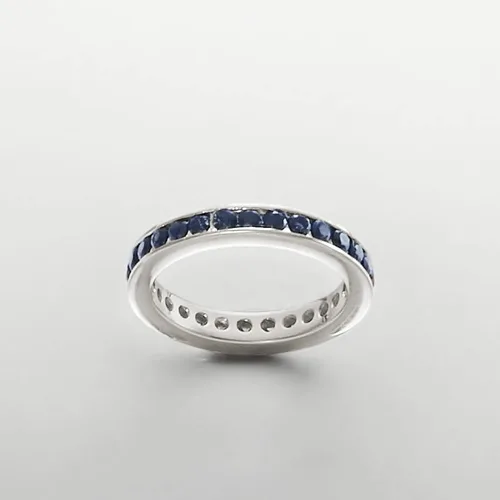 Vista 4 de Ross-Simons 1.30 ct. t.w. Sapphire Eternity Band in Sterling Silver