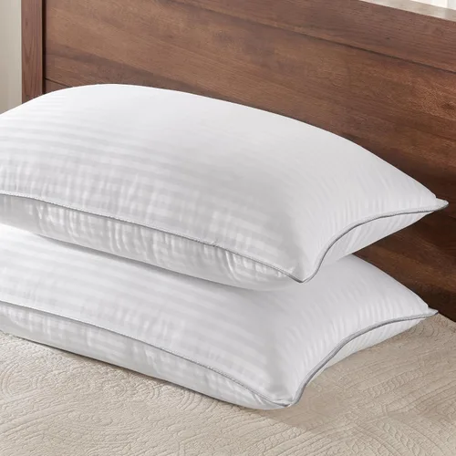 Vista 15 de Basic Beyond Almohadas de cama para dormir, juego de 2 almohadas de tamaño estándar, almohadas alternativas de plumón de lujo, color negro, 20 x 26