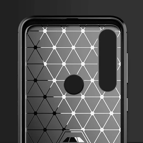 Vista 3 de Funda protectora de silicona delgada para Moto G8 Plus con protector de pantalla de vidrio templado y accesorios para celular, carcasa protectora