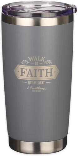 Vista 17 de Christian Art Gifts - Taza de viaje de acero inoxidable con aislamiento al vacío de doble pared de 18 oz, color negro mate, con tapa para hombres