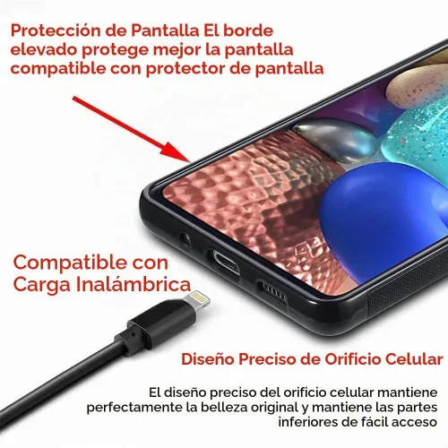 Vista 6 de KANGHAR - Carcasa compatible con Galaxy A71 5G, diseño de leopardo negro