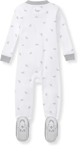 Vista 2 de Burt's Bees Baby Pijamas para bebés, 100% algodón orgánico, mameluco de una sola pieza, con cremallera, pijama de ajuste cómodo