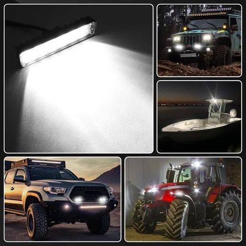 Vista 7 de Willpower 1 pieza 18W 15 cm LED Luz de Trabajo Luz de Foco Barra de Luz LED de Fila Única 12V 24V Super Delgada Luces de Conducción Todoterreno