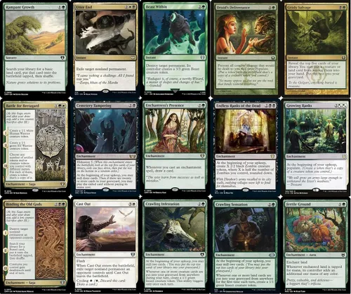 Vista 4 de Elite Commander Enchantments Deck - Zombie Reanimator - Abzan Black/White/Green - Anikthea, Hand of Erebos - EDH cEDH - 100 cartas - Magic The