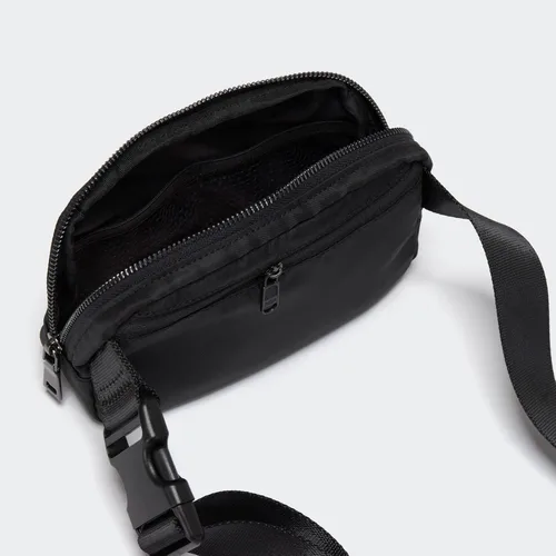 Vista 4 de Bolsa de Cinturón Pander para Mujeres, Riñoneras de Moda, Bolsas Cruzadas, Bolsa de Cinturón con Correa Ajustable, Negro, Talla única, Sólido