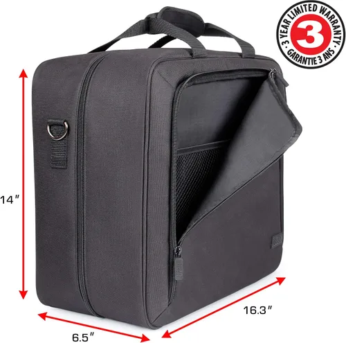 Vista 9 de USA Gear Bolsa de viaje para mezclador de DJ para Yamaha MG10XU, MG06X, Mackie Mix8 de 8 canales, Behringer Xenyx Q502USB, adaptadores, auriculares