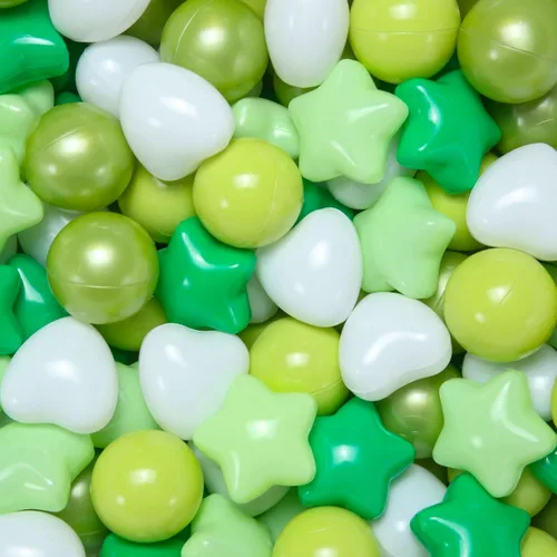 Vista 10 de STARBOLO Pelotas de bolas con forma de corazones de estrella para niños pequeños – 50, 100, 200, 500, bolas de juguete de plástico, formas
