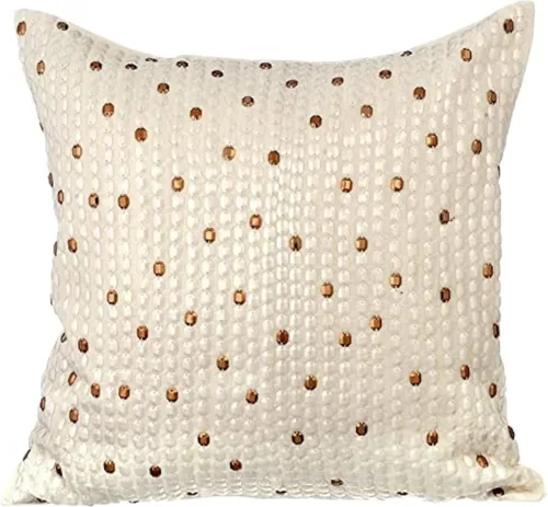 Vista 39 de The HomeCentric Funda de almohada color crema para sofá, funda de almohada moderna de 12 x 12 pulgadas, funda de almohada cuadrada de satén, funda