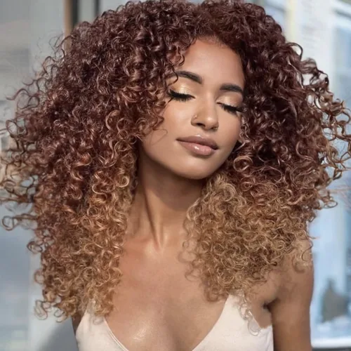 Vista 65 de GoGo Curl Crochet Hair 18 pulgadas onda de agua pelo sintético bohemio ganchillo trenzado jengibre onda profunda extensiones de cabello trenzado