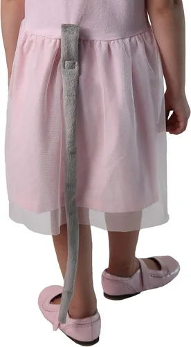 Vista 8 de Disfraz de orejas de ratón y cola - Peluche de gran tamaño - Gris, Gris