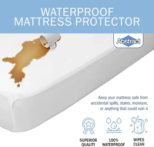 Vista 2 de Abstract Funda de colchón impermeable – Sábana bajera protectora de plástico de vinilo resistente para cuna, PVC de 3.53 oz/m², calidad duradera