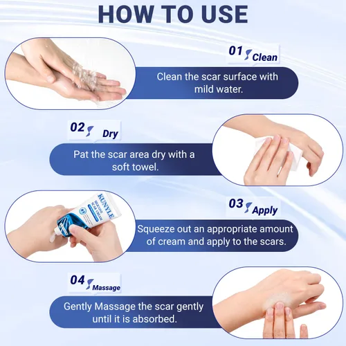 Vista 6 de Crema Cicatricial, Gel de Silicona para Cicatrices, Crema Avanzada para Eliminar Cicatrices Quirúrgicas, Eliminación de Estrías, Eliminación