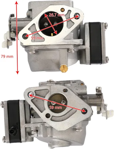 Vista 7 de Carburador para Tohatsu & Nissan 8HP 9.8hp M9.8 NS9.8 2-stroke Boat Motor motores carbs, Ref No.3B2-03200-1 3K9-03200-0 3G0-03200-0 3B2032001