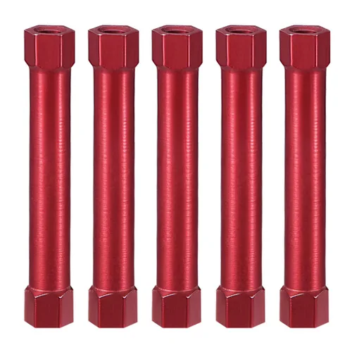 Vista 7 de uxcell Columna espaciadora de separación de aluminio hexagonal M3x55mm, para avión RC, FPV Quadcopter, CNC, negro, 5pcs