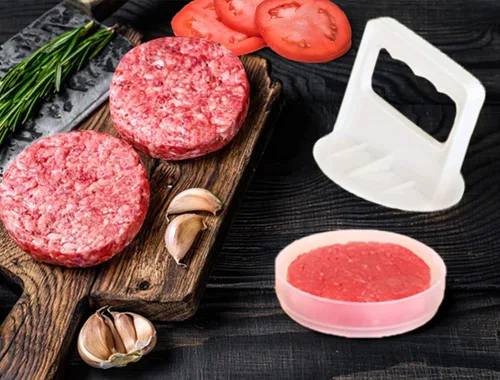 Vista 3 de CTD Store set de 10 unidades: prensa para hamburguesas y recipientes para congelador.