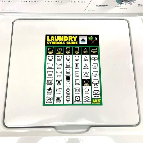 Vista 3 de Guía de símbolos de lavandería y tabla de conversión de cocina, paquete combinado de imanes – Extra grande fácil de leer 11 x 8.5 pulgadas, hojas