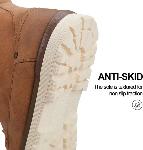 Vista 3 de Vostey - Botas tobilleras con cordones (Chukka), de senderismo, impermeables y estilo informal para hombre