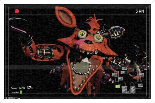 Vista 13 de Trends International Five Nights at Freddy's - Póster de pared Foxy Camera, 14.725 x 22.375 pulgadas, versión enmarcada de madera de granero Versión