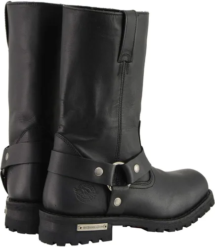 Vista 9 de Milwaukee Leather MBM131 - Botas de arnés clásicas de punta cuadrada para hombre de 11 pulgadas