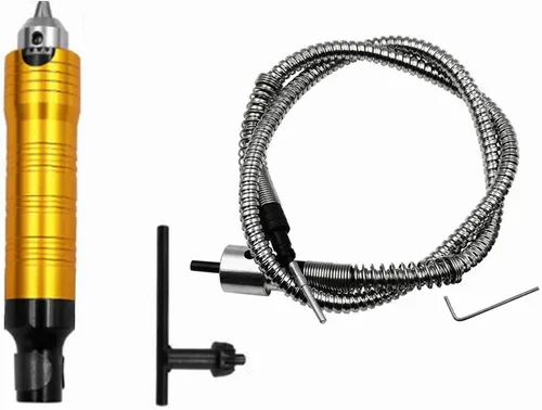 Vista 11 de Accesorio adaptador de eje flexible de 0.012-0.157 in, portabrocas de extensión de taladro flexible para herramienta de amoladora giratoria