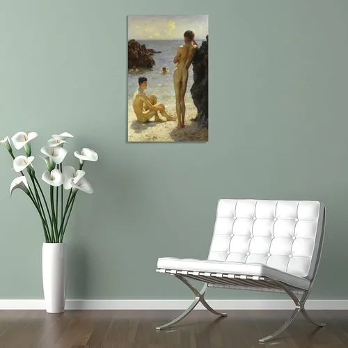 Vista 5 de Henry Scott Tuke - Póster decorativo de 1923, para sala de estar, dormitorio, 20 x 30 pulgadas