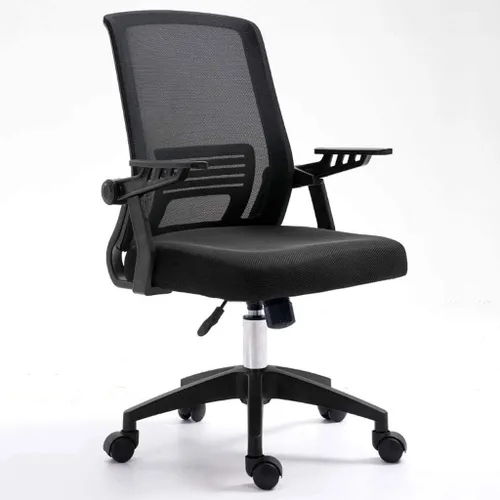 Vista 3 de Silla de computadora resistente para adultos, reposabrazos giratorio, silla extraíble para sala de Internet Cafe (Azul)