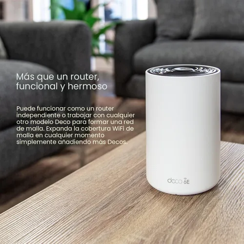 Vista 7 de TP-Link Deco XE75 AXE5400 Tri-Band WiFi 6E Mesh System - Cubre hasta 5500 pies cuadrados, reemplaza el enrutador y extensor WiFi, malla impulsada