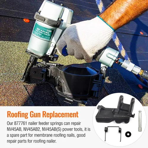 Vista 4 de 2 piezas de clavador 883-901 alimentador y 877-761 resortes, NV45AB2 piezas de bobina, repuesto de pistola de techo compatible con NV45AB NV45AB2