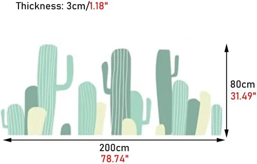 Vista 2 de Paneles de pared 3D de cactus, adhesivos de pared 3D suaves anticolisión, papel pintado, relleno de pared autoadhesivo, para el hogar, escuela