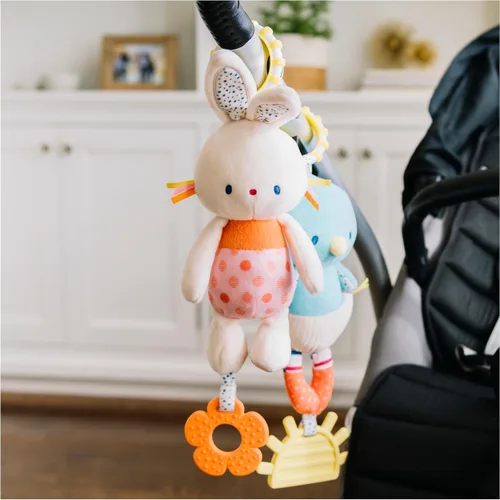 Vista 5 de Animales de peluche GUND tinkle crinkle, conejo para bebé, 13 pulg.