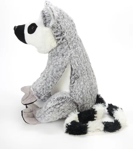 Vista 3 de The Petting Zoo Peluche de lémur de cola anillada, regalos para niños, animales salvajes del zoológico Onez, juguete de peluche de lemur de cola