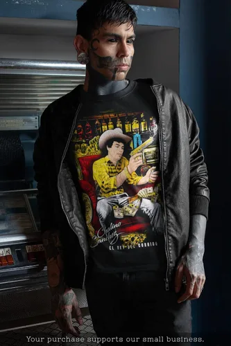 Vista 4 de ShirtBANC El Rey Del Corrido Camiseta mexicana de lujo
