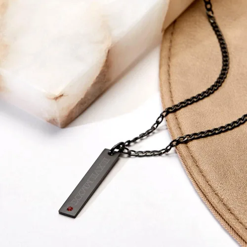 Vista 6 de EVE'S ADDICTION Collar personalizado con piedra natal para hombre, collar de piedra natal para hombre, joyería para hombre, regalo de graduación