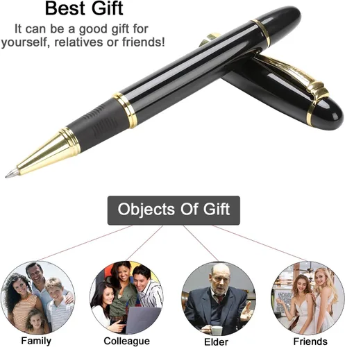 Vista 9 de YIVONKA Bolígrafos de lujo, bonito bolígrafo, el mejor regalo para hombres, bolígrafos profesionales de oficina ejecutiva, caja de regalo, bolígrafo