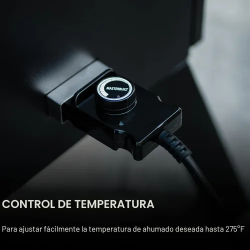 Vista 3 de Masterbuilt® Ahumador eléctrico vertical para barbacoa de 30 pulgadas con control de temperatura analógico, estantes cromados para ahumar y 535
