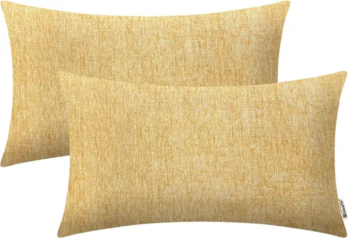 Vista 61 de BRAWARM Fundas de almohada 40x40 cm - Paquete de 2 fundas de almohada de chenilla negra, fundas de almohada de chenilla suave teñida sólida