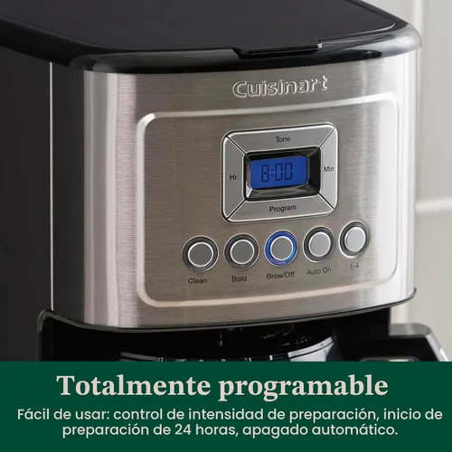 Vista 5 de Cuisinart - Cafetera programable de 12 tazas con jarra térmica DCC-3400P1, acero inoxidable